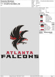 Atlanta Falcons 6 : Embroidery Design - FineryEmbroidery