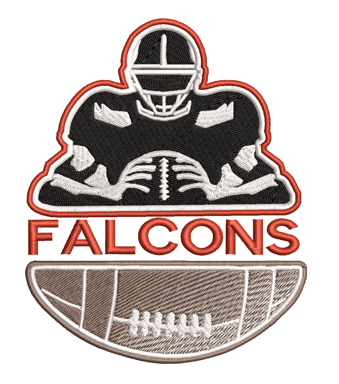 Atlanta Falcons Team Player : Embroidery Design - FineryEmbroidery