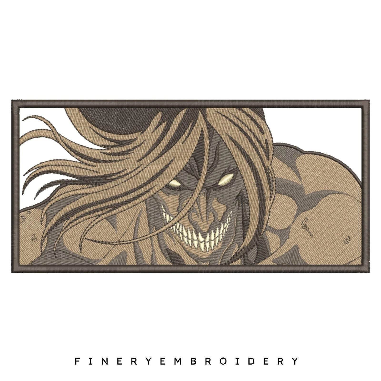 Attack Of Titans EREN - Anime - Embroidery Design - FineryEmbroidery