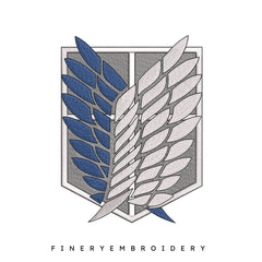 Attack on Titan Wings of Freedom Logo - Embroidery Design - FineryEmbroidery