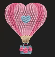 Charming pink hot air balloon – 7 Sizes