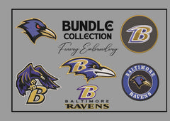 BALTIMORE RAVENS- Pack of 6 Designs - Embroidery Design - FineryEmbroidery