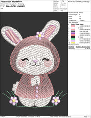 Free Cuddly Bunny Embroidery Designs