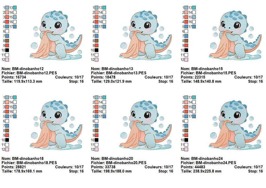 Baby Dinosaur Free Embroidery Design – Available in 6 Sizes - FineryEmbroidery