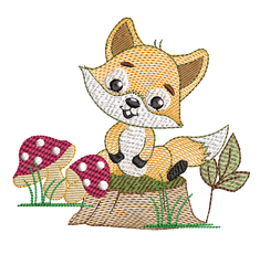 Baby Fox - Embroidery design - FineryEmbroidery