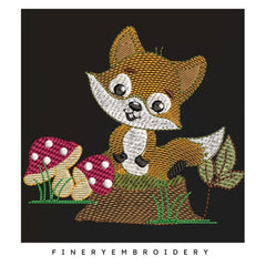 Baby Fox - Embroidery design - FineryEmbroidery