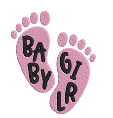 Baby Girl Foots- Embroidery Design - FineryEmbroidery