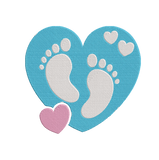 Baby Heart Blue- Embroidery Design - FineryEmbroidery