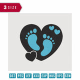 Baby Heart Boy- Embroidery Design - FineryEmbroidery