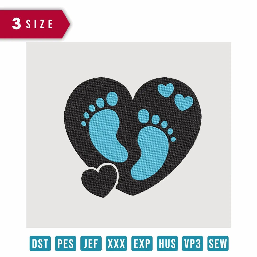 Baby Heart Boy- Embroidery Design - FineryEmbroidery