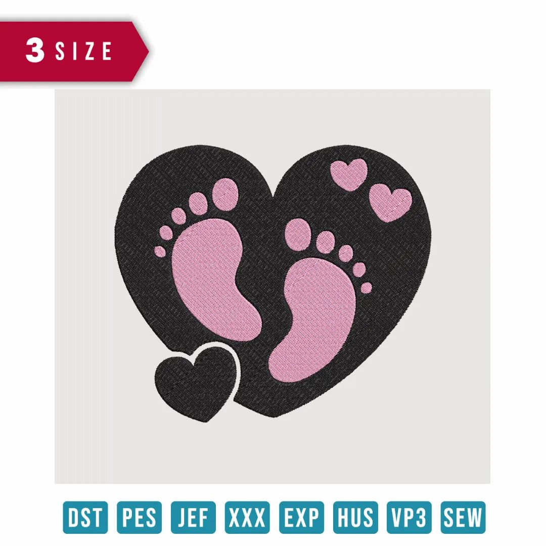 Baby Heart Girl- Embroidery Design - FineryEmbroidery