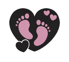 Baby Heart Girl- Embroidery Design - FineryEmbroidery