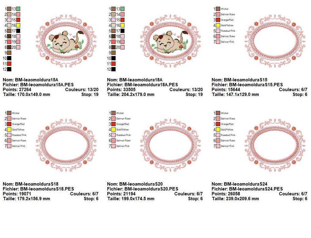 Baby Lion Embroidery Pack - Cute Jungle Animal - FineryEmbroidery