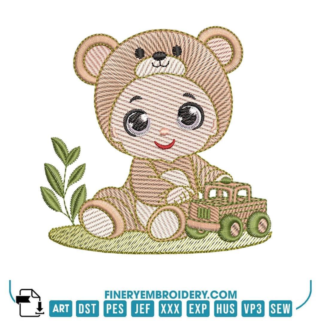 Baby Safari Animal Embroidery Design Pack – 5 Designs in 4 Sizes | FineryEmbroidery - FineryEmbroidery