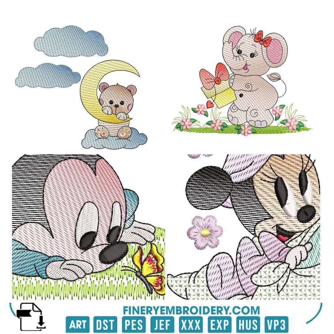 Baby's Rippled Pack - 10 Designs - FineryEmbroidery