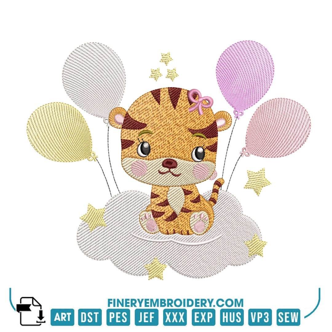 Balloon Animal Embroidery Design Pack – 3 Designs - Multiple Sizes | FineryEmbroidery - FineryEmbroidery