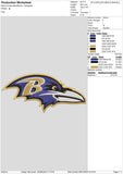 Baltimore Ravens 1 : Embroidery Design - FineryEmbroidery