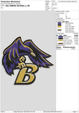 Baltimore Ravens 2 : Embroidery Design - FineryEmbroidery