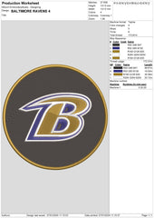 Baltimore Ravens 4 : Embroidery Design - FineryEmbroidery