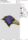 Baltimore Ravens 5 : Embroidery Design - FineryEmbroidery