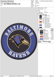 Baltimore Ravens 6 : Embroidery Design - FineryEmbroidery