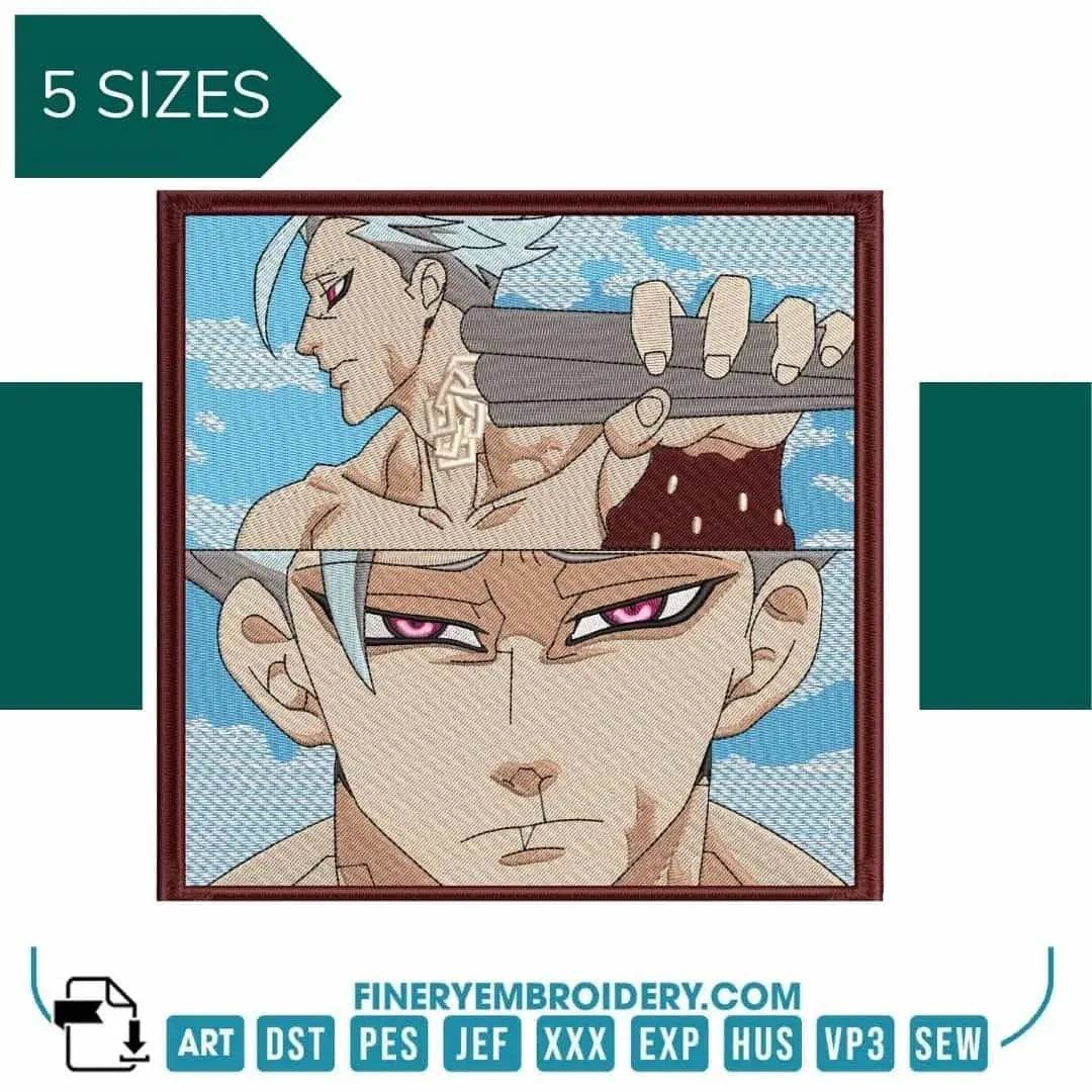 Ban Seven Deadly Sins Rectangle - Anime - Embroidery Design - FineryEmbroidery