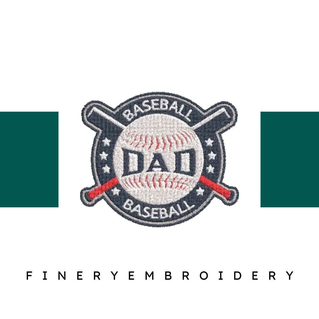 Baseball-Dad-Best-Gift - Father Embroidery Design - FineryEmbroidery