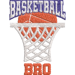 Basketball-Bro-Sports - Basket Embroidery Design FineryEmbroidery