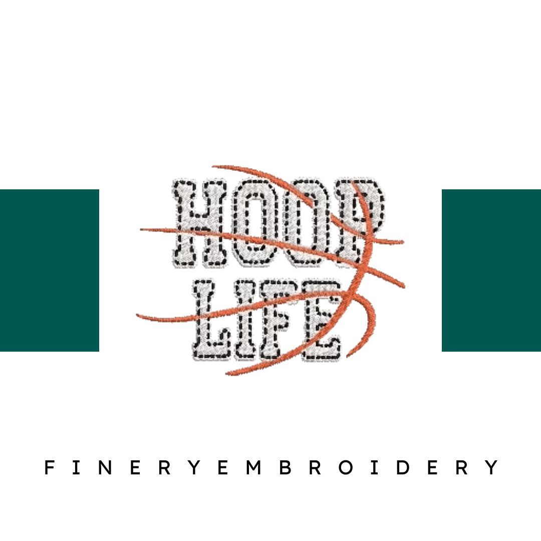 Basketball-Hoop-Life - Basket Embroidery Design - FineryEmbroidery