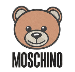 Bear Elegance: Moschino Iconic Brand Embroidery Motif- Embroidery Design - FineryEmbroidery
