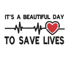 Beautiful Day - Nurses- Embroidery Design - FineryEmbroidery