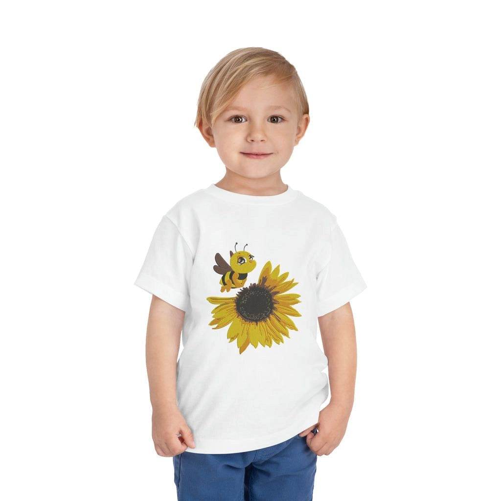 Bee and Flower: Embroidery Design - FineryEmbroidery