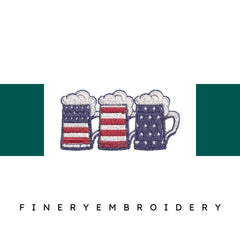 Beer-Lover-4th-of-July - Embroidery Design - FineryEmbroidery