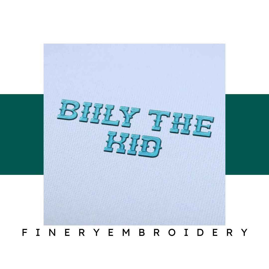 Billy the Kid Embroidery Font