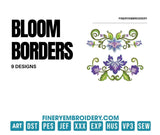 Bloom borders: Embroidery Design Pack - FineryEmbroidery