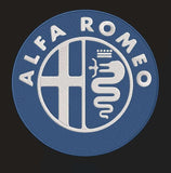 Blue Alpha Romeo Embroidery Design - FineryEmbroidery