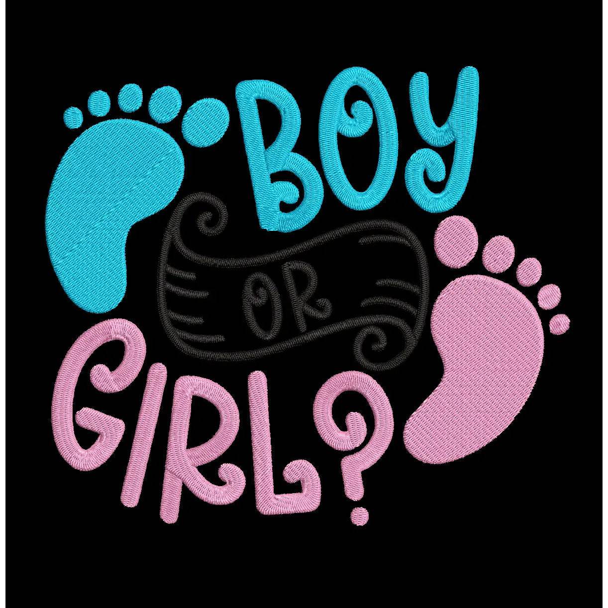 Boy or Girl - Embroidery Design - FineryEmbroidery