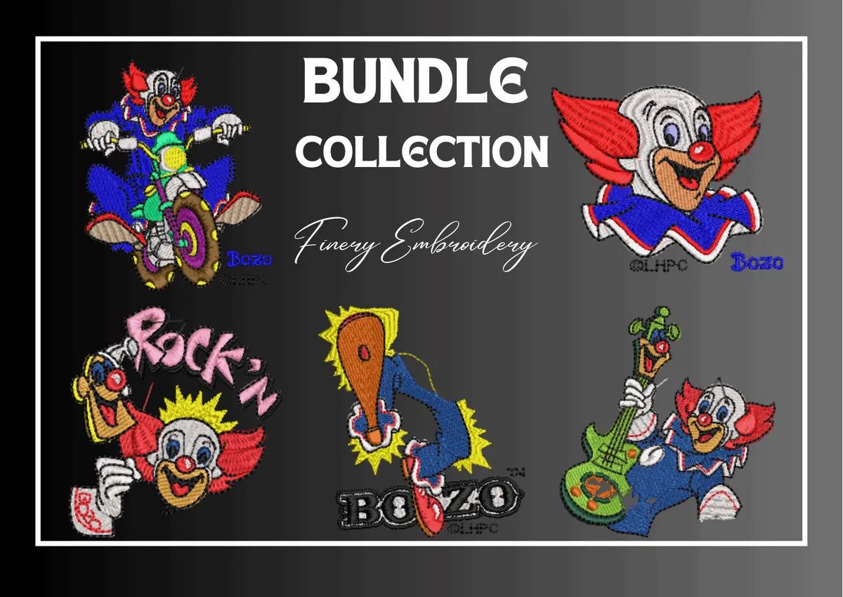 Bozo - Pack of 83 Designs - Embroidery Design - FineryEmbroidery