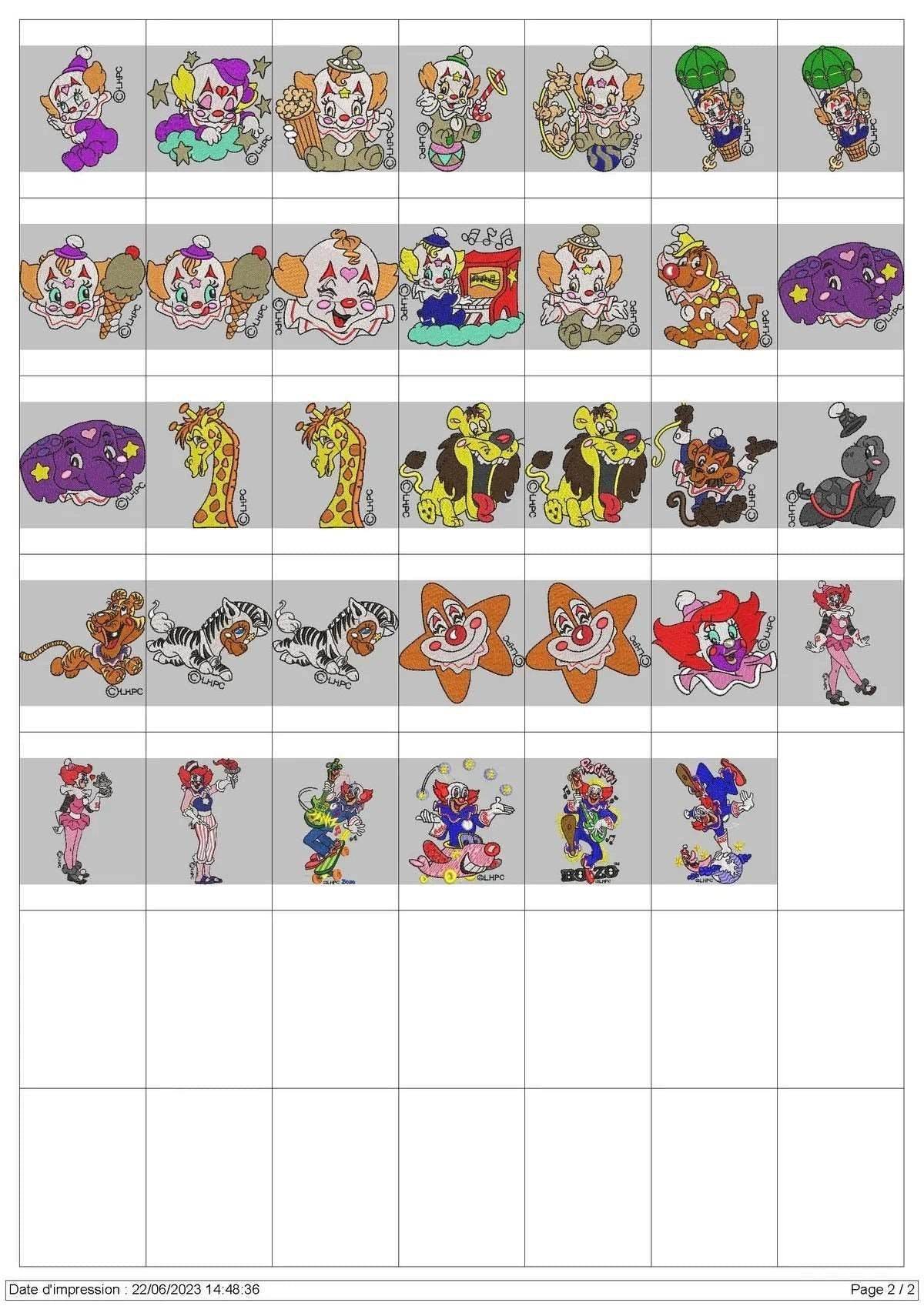 Bozo - Pack of 83 Designs - Embroidery Design - FineryEmbroidery