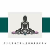 Buddha and Lotus Flower: Embroidery Design - FineryEmbroidery