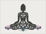 Buddha and Lotus Flower: Embroidery Design - FineryEmbroidery