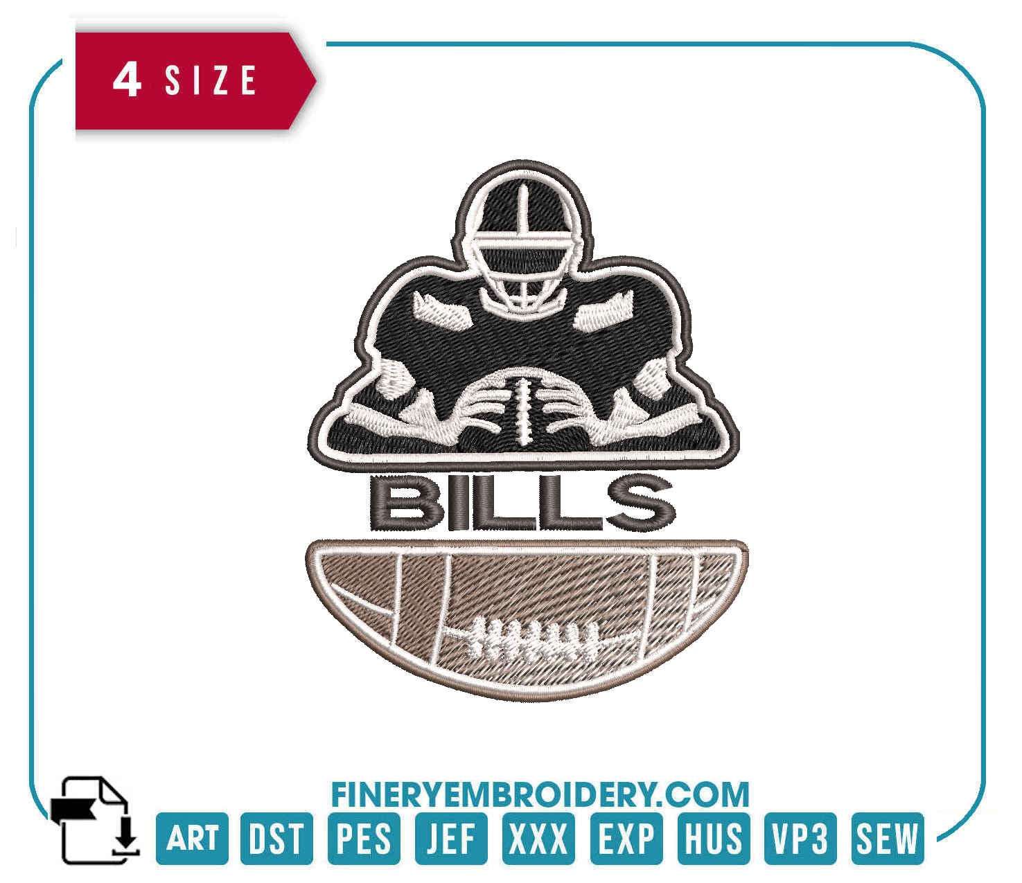 Buffalo Bills Team Player : Embroidery Design - FineryEmbroidery