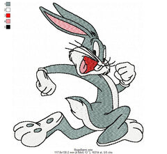 Bugs Bunny Embroidery Design – High-Quality Cartoon - FineryEmbroidery