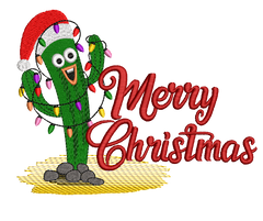 Cactus Christmas : Embroidery Design - FineryEmbroidery