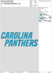 Carolina Panthers 1 : Embroidery Design - FineryEmbroidery