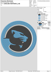 Carolina Panthers 2 : Embroidery Design - FineryEmbroidery