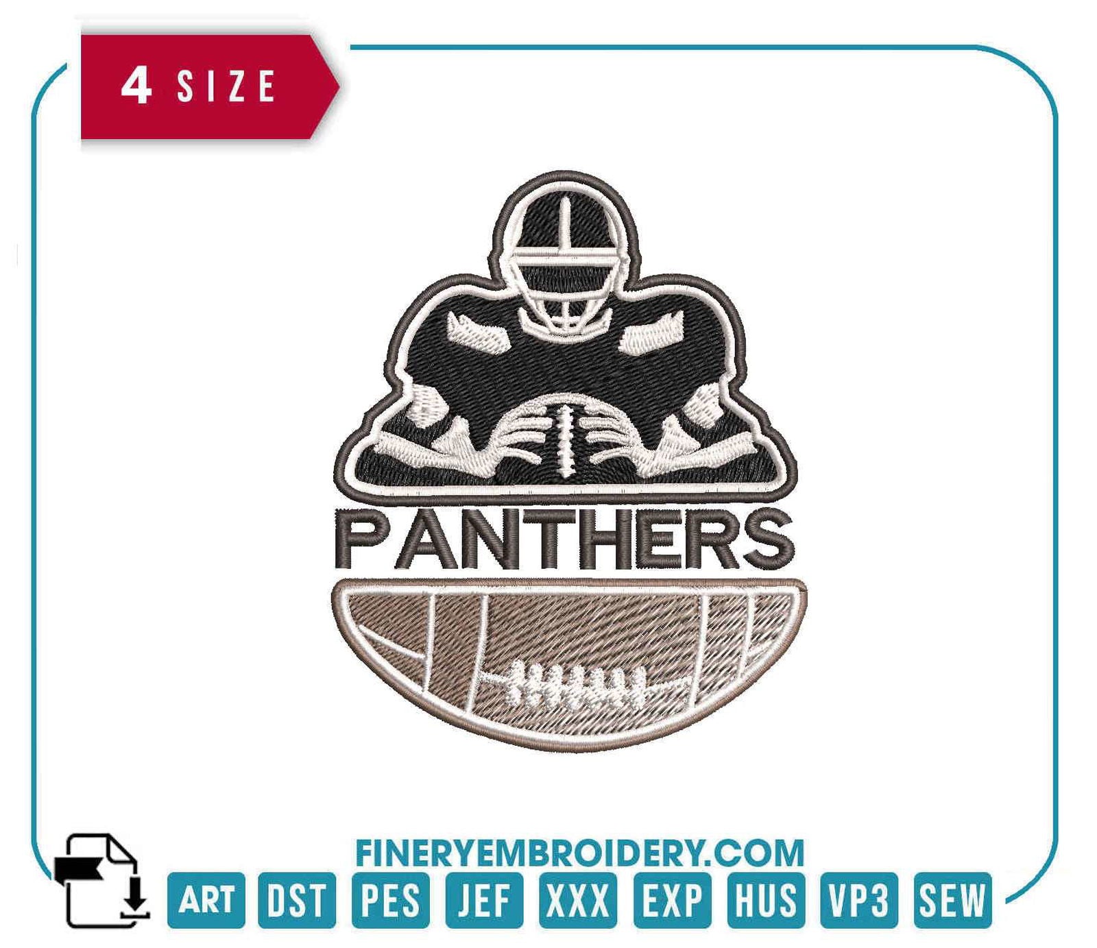 Carolina Panthers Team Player : Embroidery Design - FineryEmbroidery