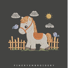 Charming Horse Embroidery Design | FineryEmbroidery - FineryEmbroidery