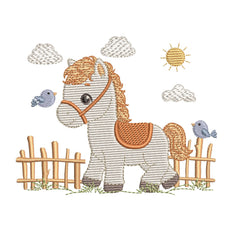 Charming Horse Embroidery Design | FineryEmbroidery - FineryEmbroidery