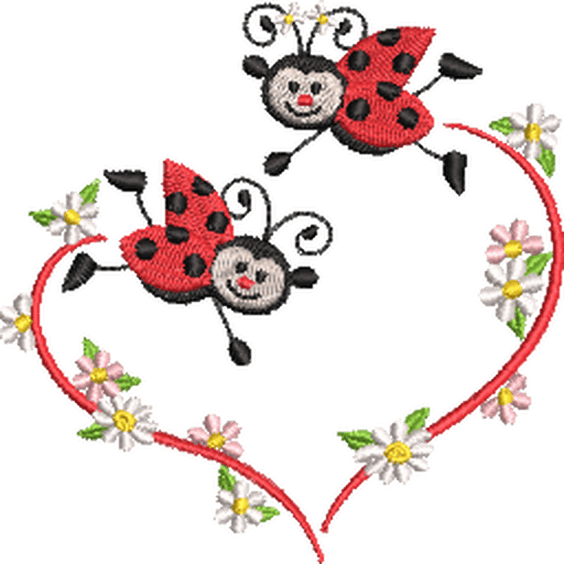 Charming Ladybugs - Pack of 12 Designs - Embroidery Designs - FineryEmbroidery